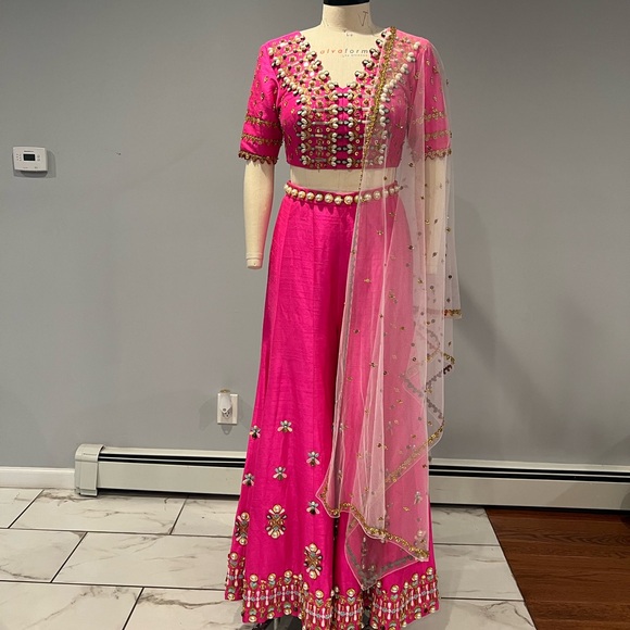 papa dont preach Other - Pink Embellished Lehenga Choli with Dupatta